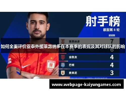 如何全面评价亚泰外援莱昂纳多在本赛季的表现及其对球队的影响